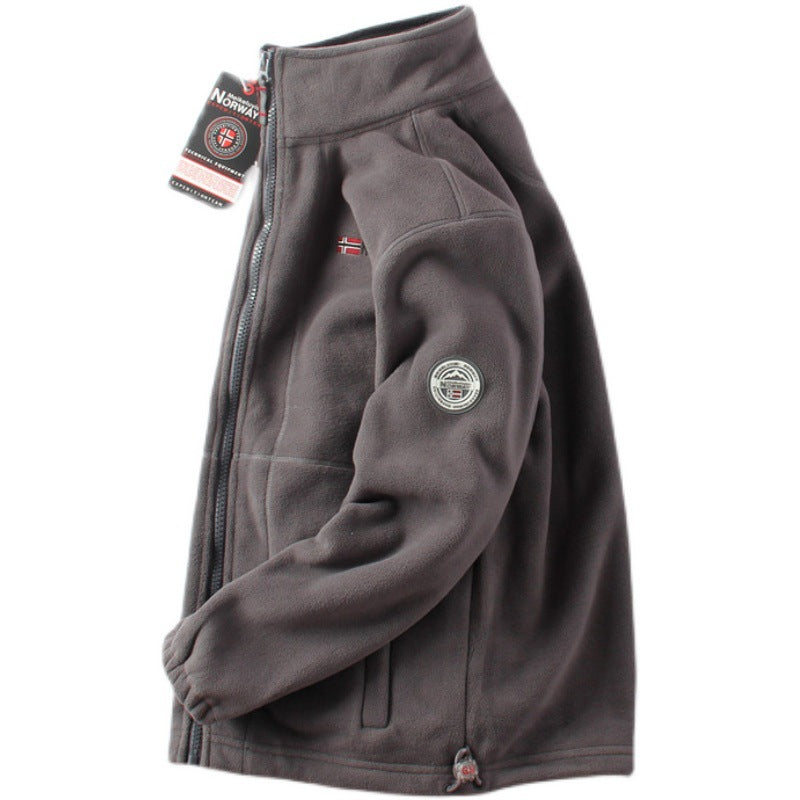 Norway Men's Thick Double-Layer Fleece Jacket