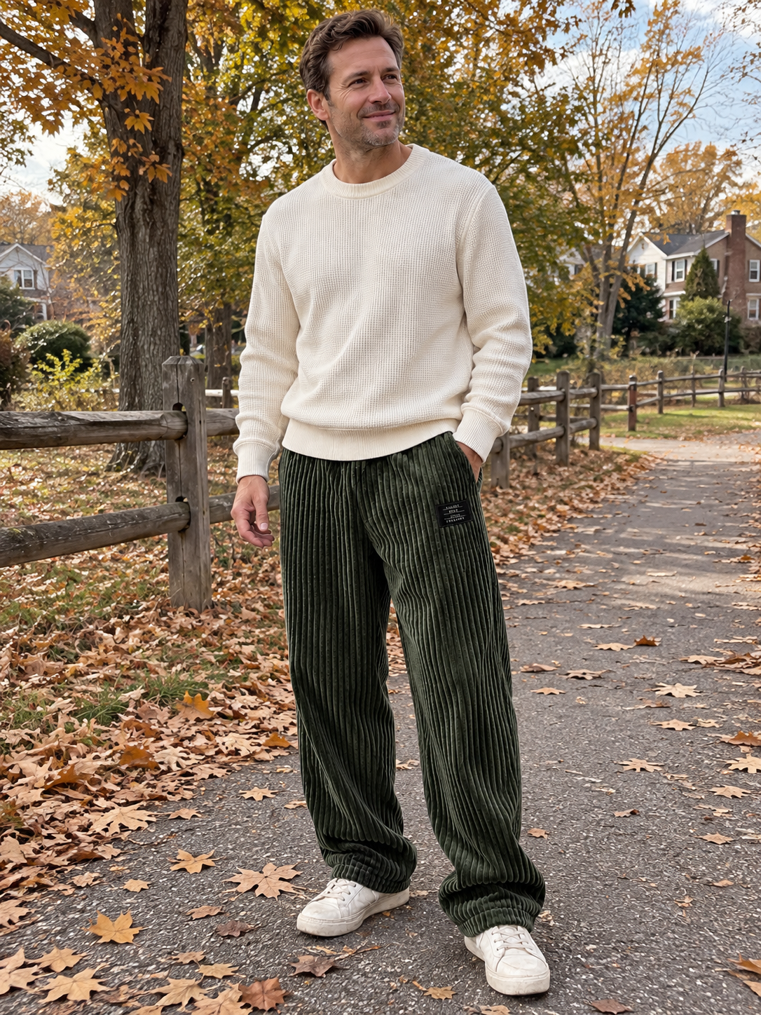 Relaxed Fit Thick Wide-Wale Corduroy Pants