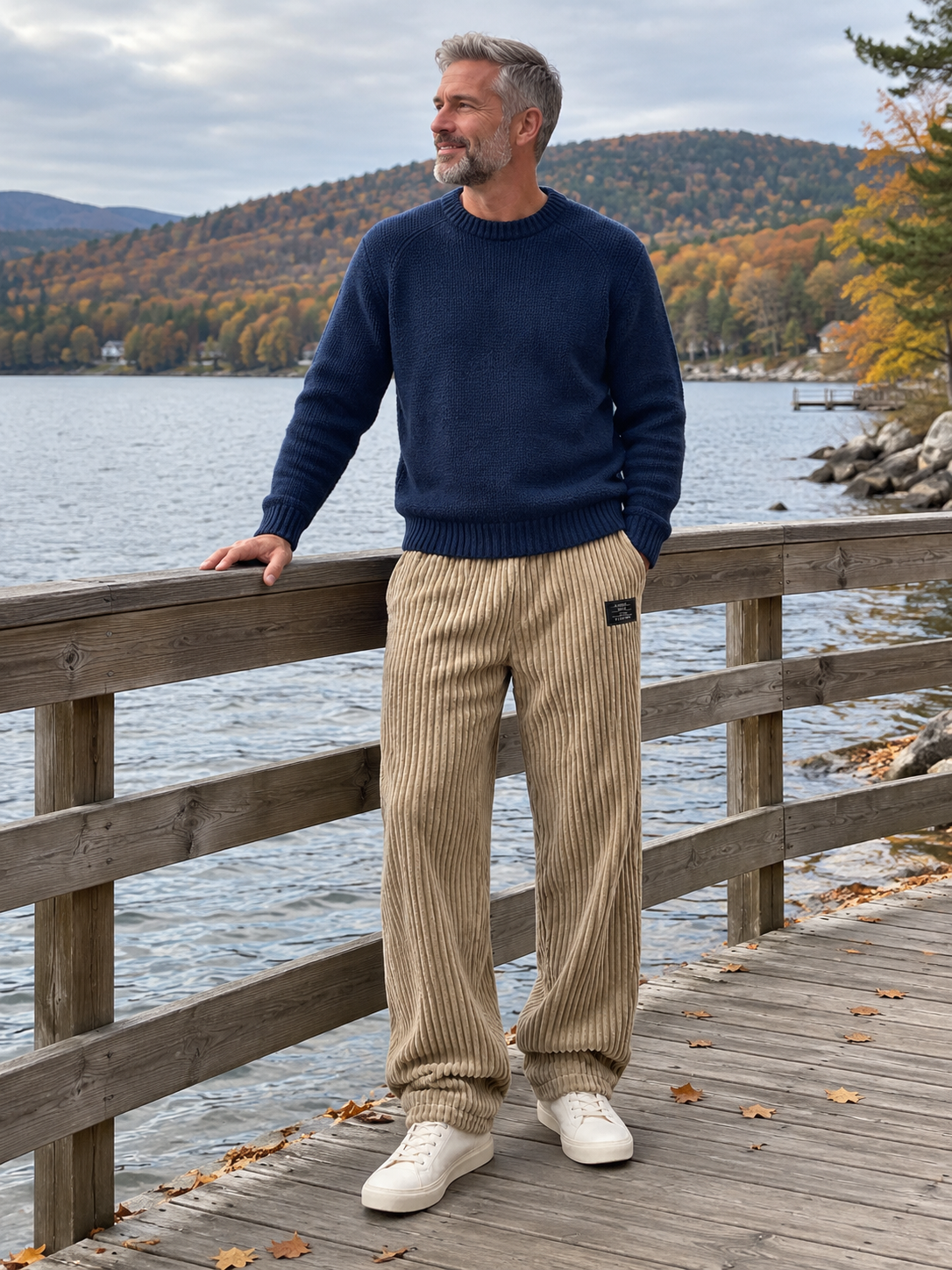 Relaxed Fit Thick Wide-Wale Corduroy Pants