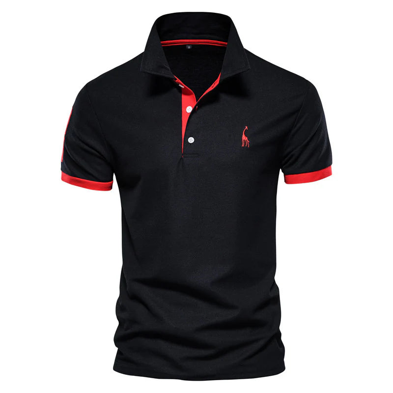 Men's Premium Cotton Blend Embroidered Polo Shirt