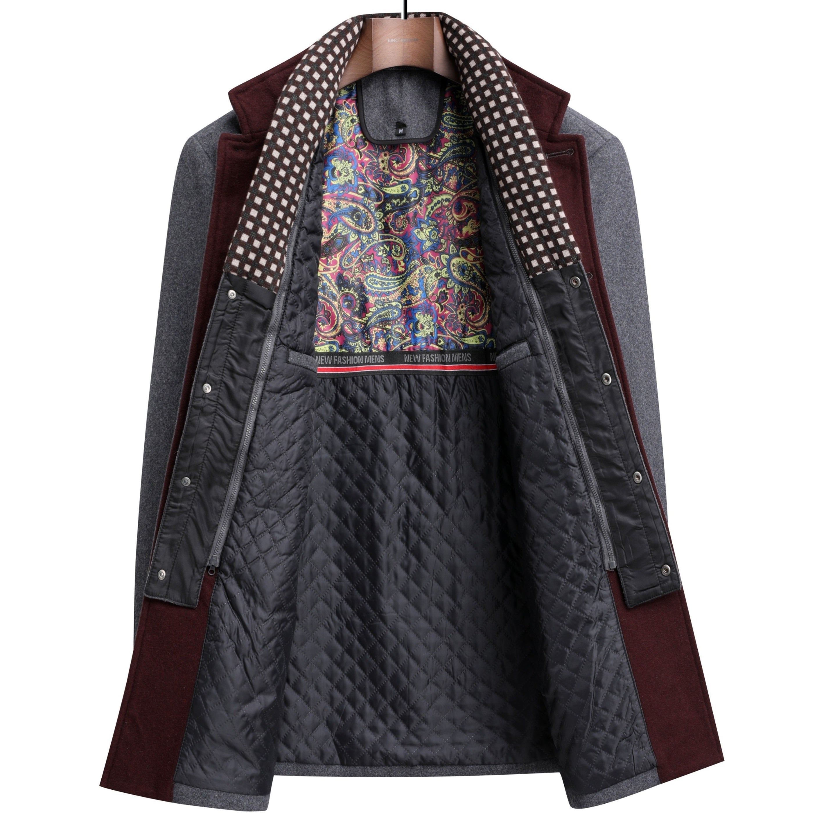 Men's Premium Thick Wool Coat With Detachable Scarf