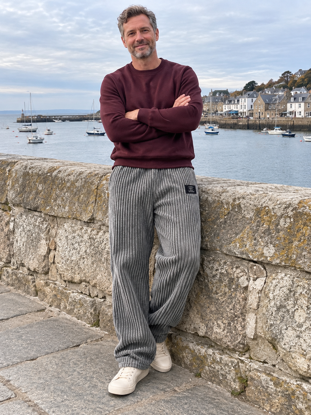 Relaxed Fit Thick Wide-Wale Corduroy Pants