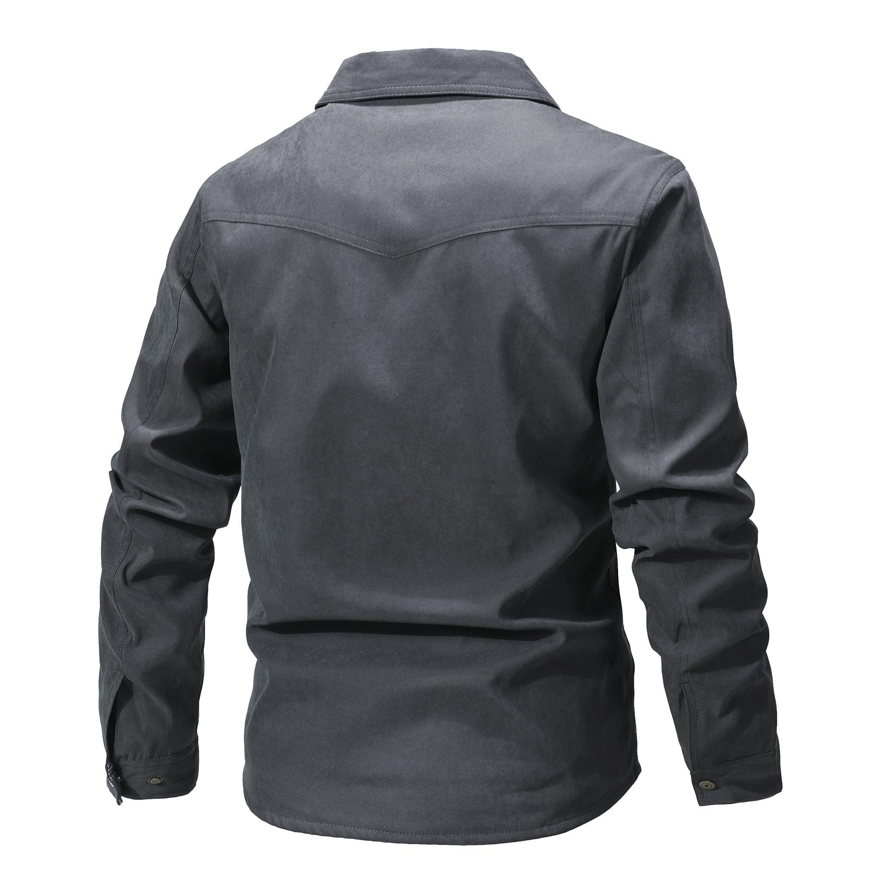 Men's Classic Casual Shirt Jacket with Flannel Lined