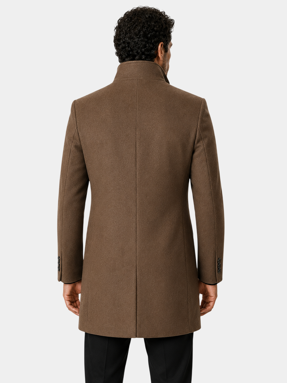Thickened Refined Stand Collar Wool Coat