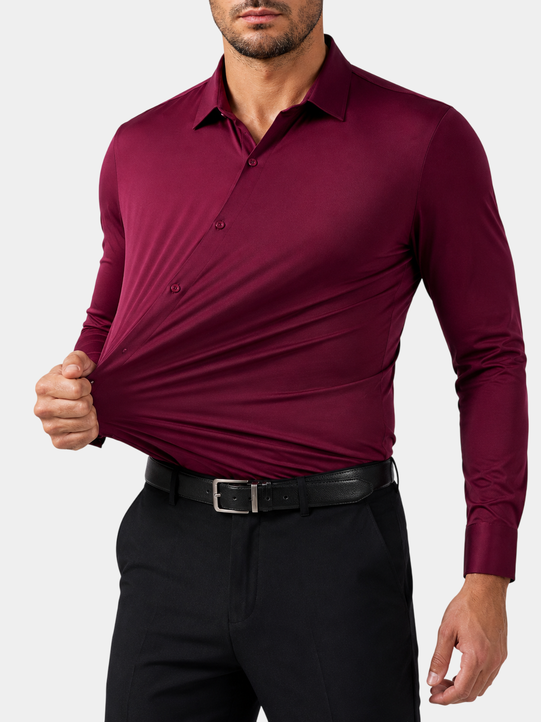 Premium 4-Way Stretch Wrinkle-Resistant Dress Shirt