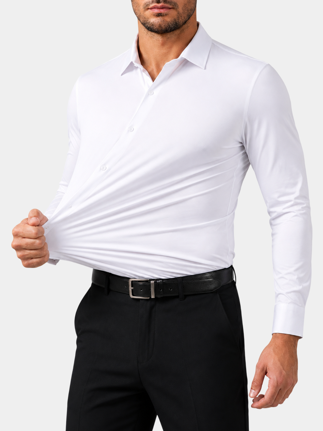 Premium 4-Way Stretch Wrinkle-Resistant Dress Shirt