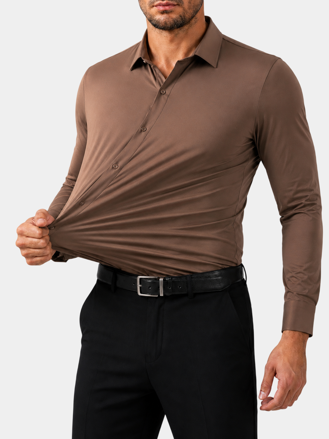 Premium 4-Way Stretch Wrinkle-Resistant Dress Shirt