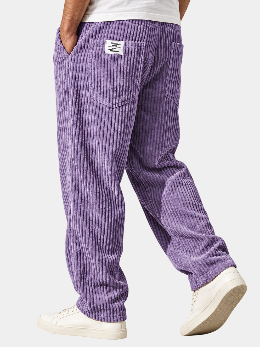 Relaxed Fit Corduroy Drawstring Pants