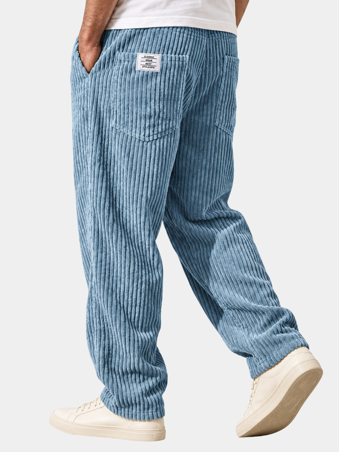 Relaxed Fit Corduroy Drawstring Pants