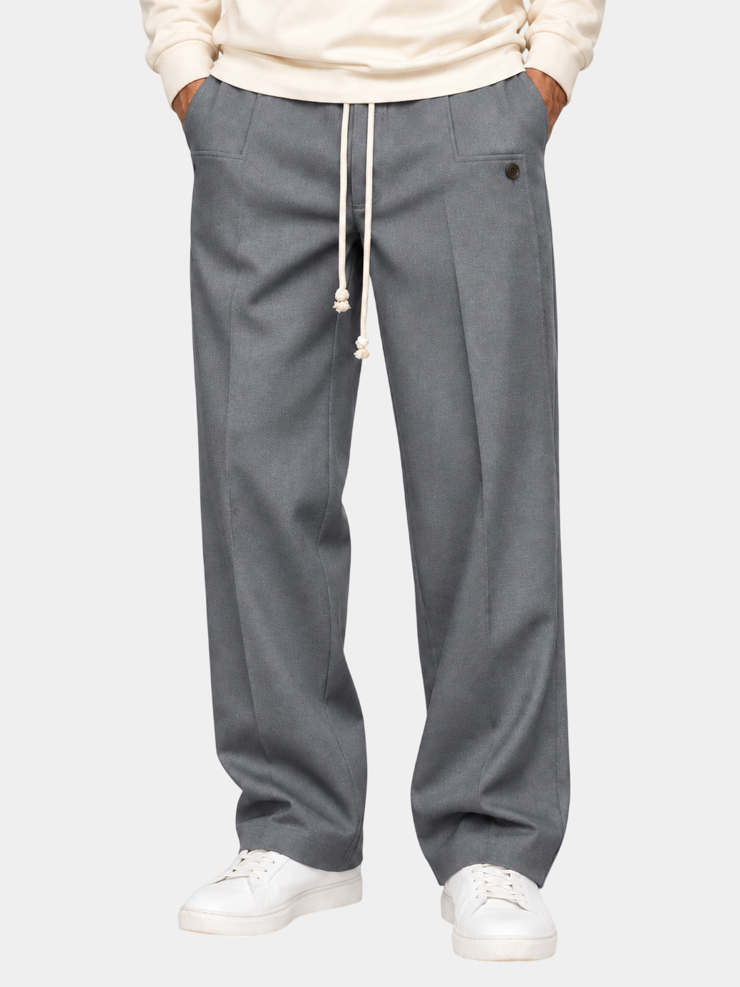 Urban Straight-Leg Drawstring Casual Pants