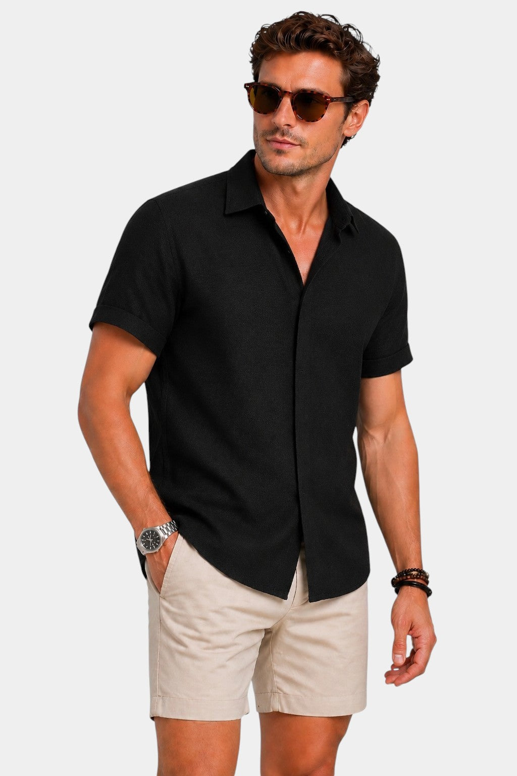 Lightweight Linen Short Sleeve Shirt
