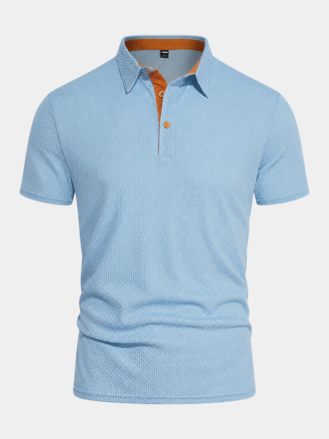 Ice-Feel Textured Stretch Polo Shirt