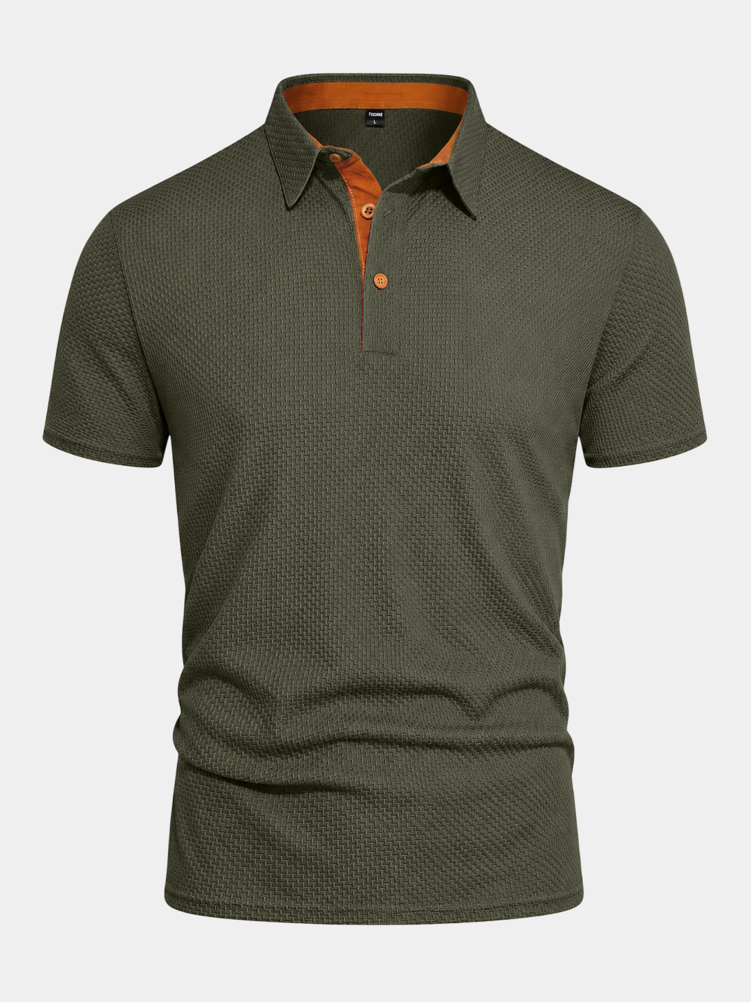 Ice-Feel Textured Stretch Polo Shirt