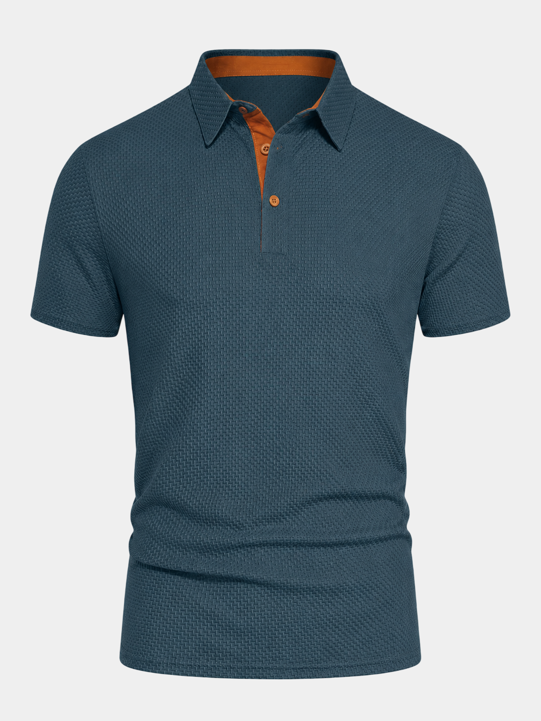 Ice-Feel Textured Stretch Polo Shirt