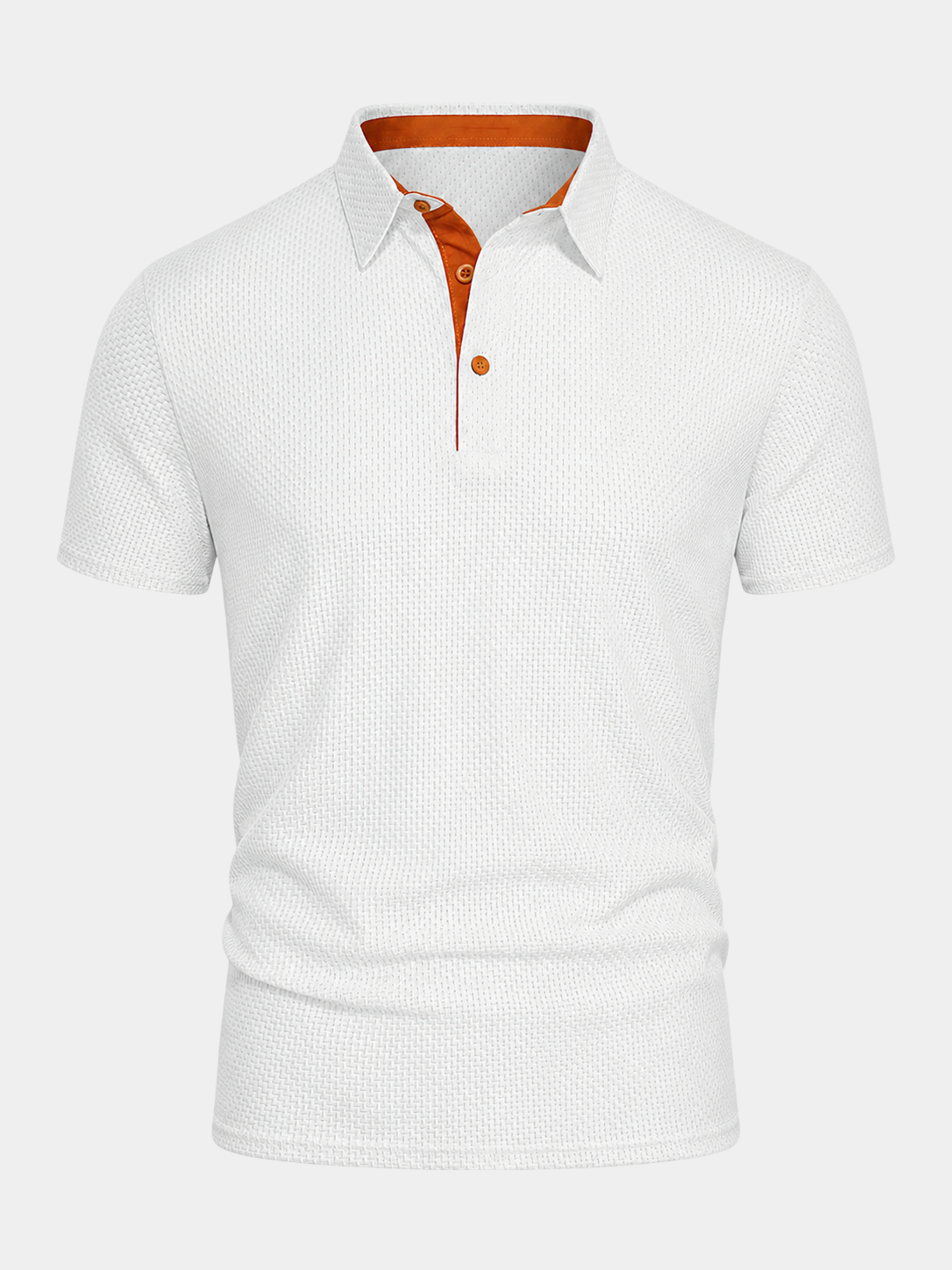 Ice-Feel Textured Stretch Polo Shirt