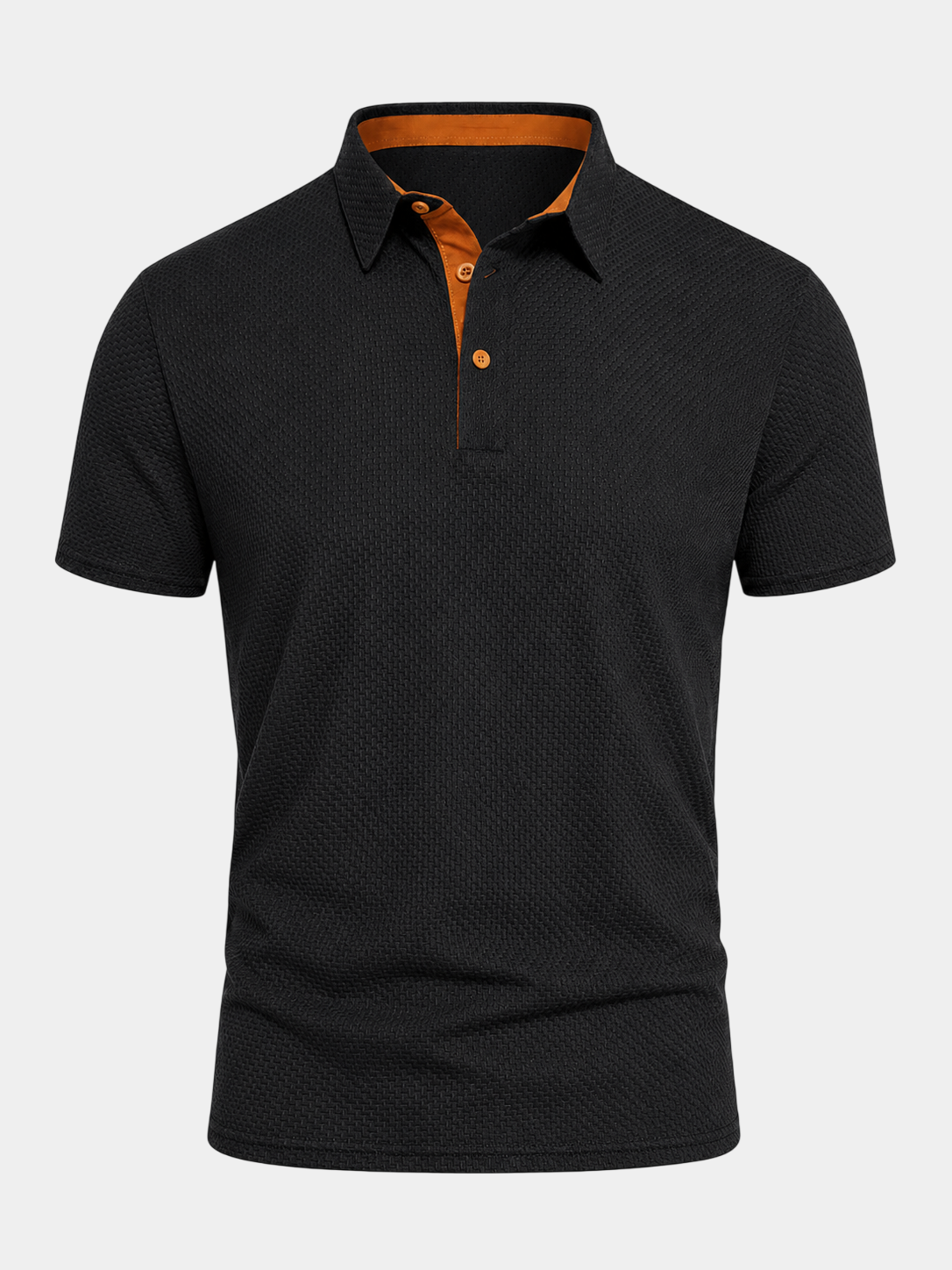 Ice-Feel Textured Stretch Polo Shirt