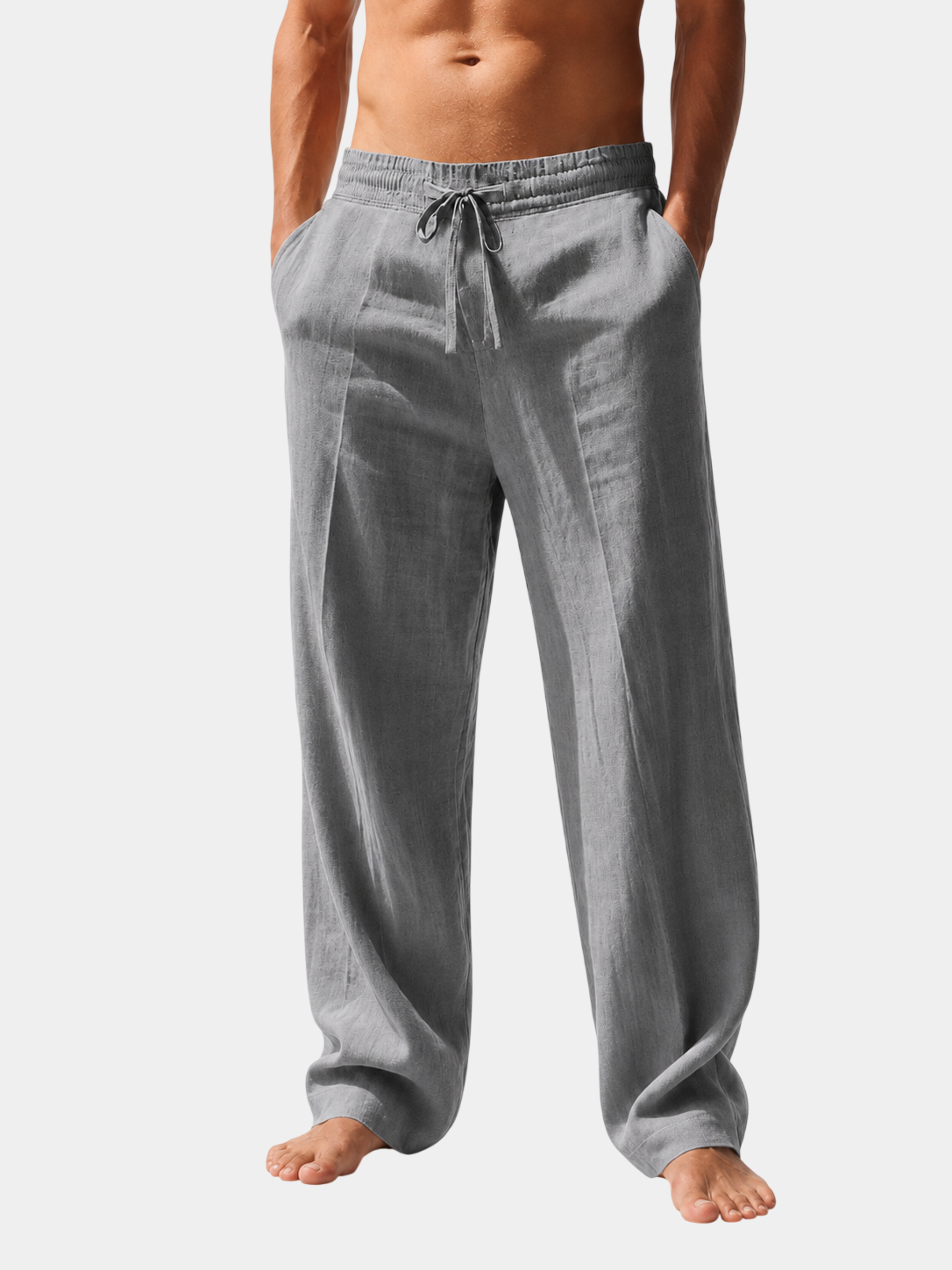 Everyday Relaxed-Fit Linen Drawstring Pants