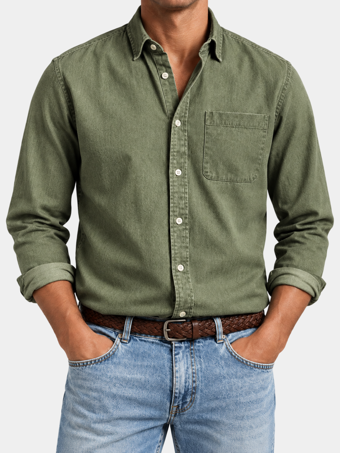 Premium 100% Cotton Vintage Long Sleeve Shirt
