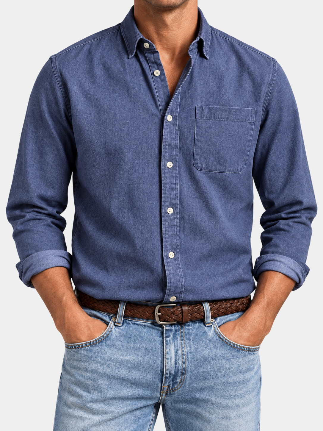 Premium 100% Cotton Vintage Long Sleeve Shirt