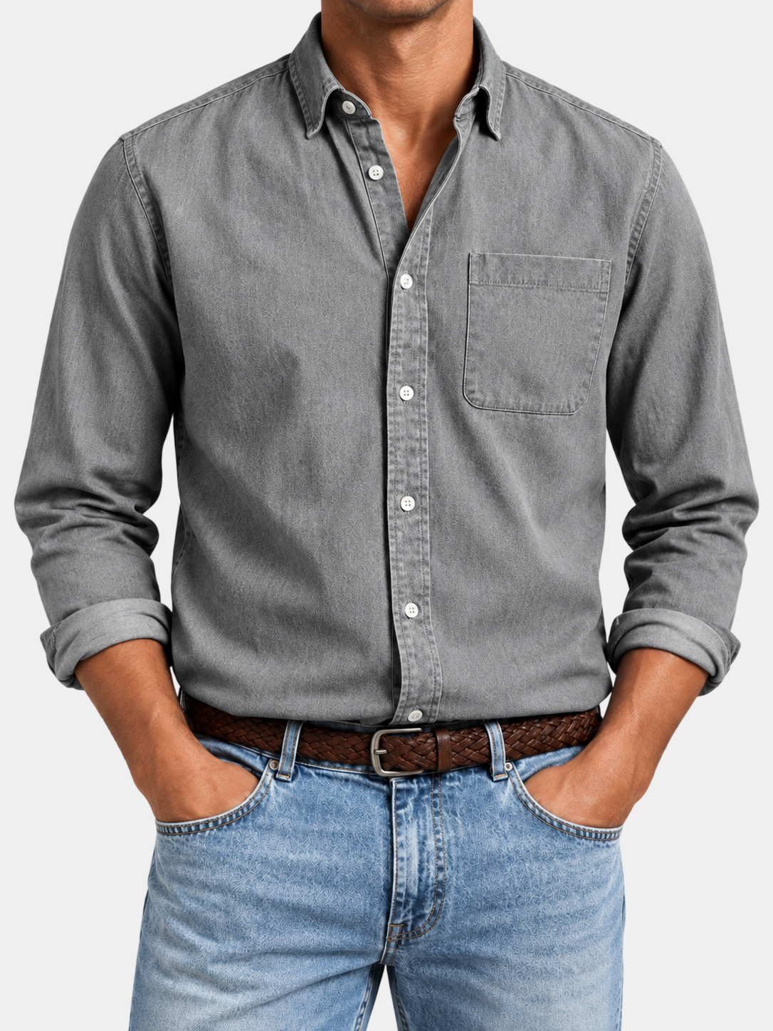Premium 100% Cotton Vintage Long Sleeve Shirt