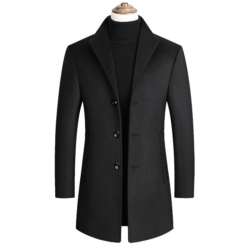 British Gentleman Winter Thick Wool Coat