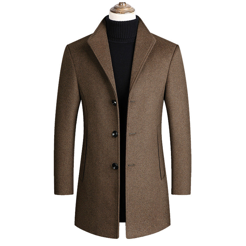 British Gentleman Winter Thick Wool Coat