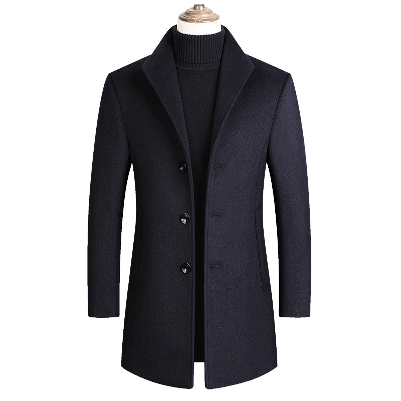 British Gentleman Winter Thick Wool Coat