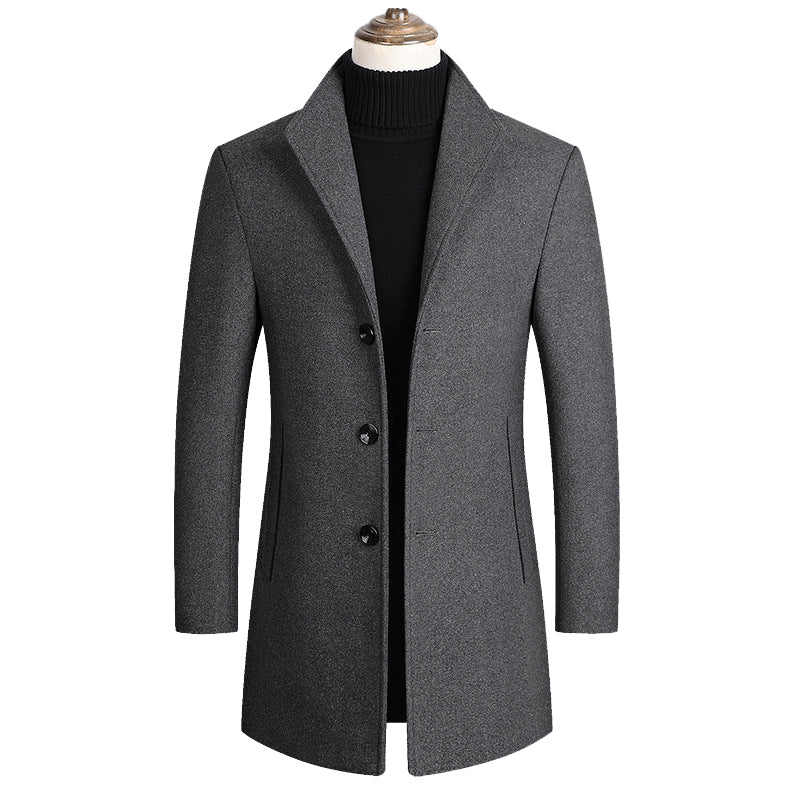 British Gentleman Winter Thick Wool Coat