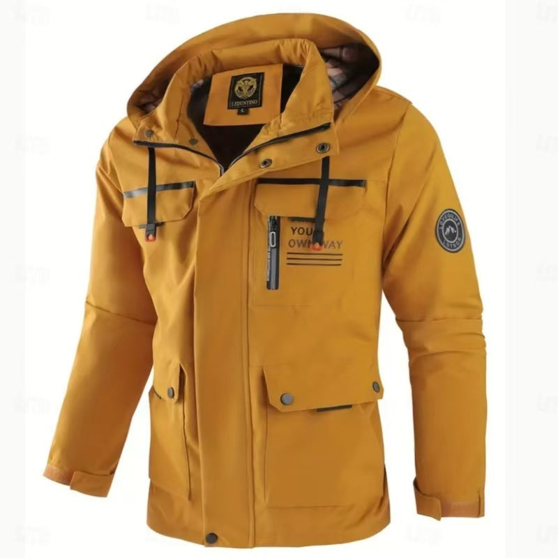 Men's Outdoor Windbreaker Hooded Jacket