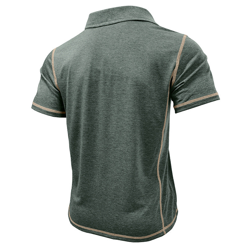 Men's Casual Slim Fit Cotton Blend Polo Shirt