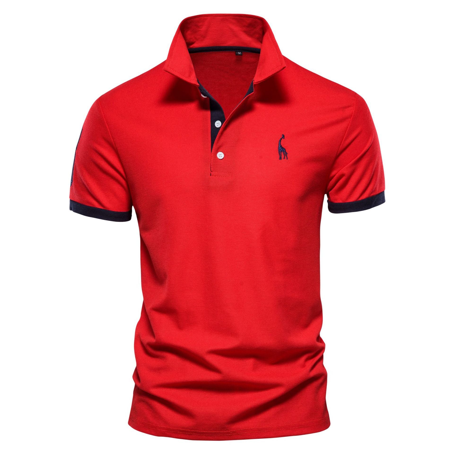 Men's Premium Cotton Blend Embroidered Polo Shirt