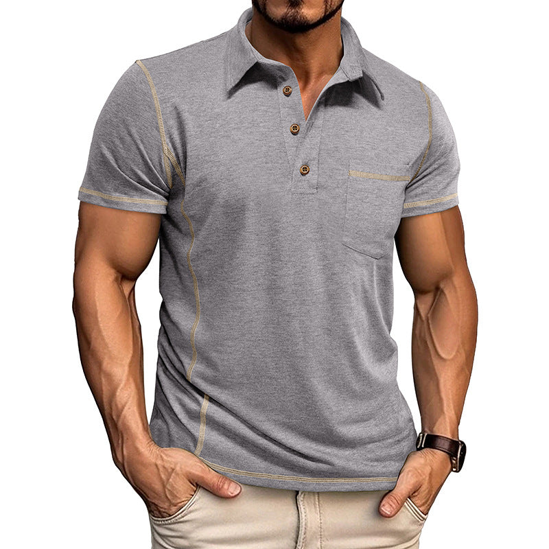 Men's Casual Slim Fit Cotton Blend Polo Shirt