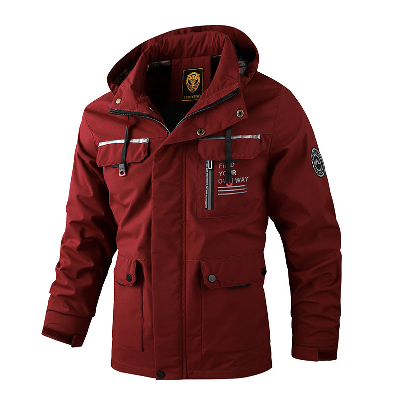 Men's Outdoor Windbreaker Hooded Jacket