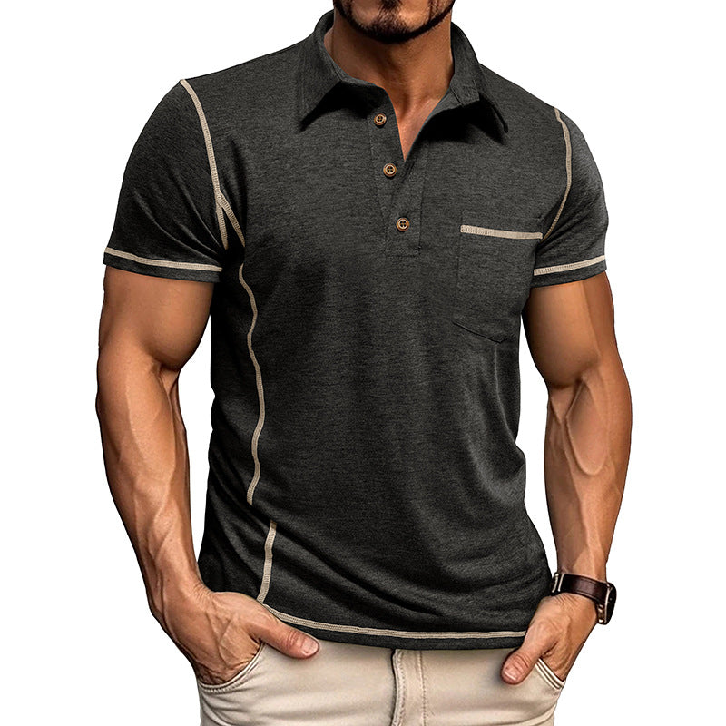 Men's Casual Slim Fit Cotton Blend Polo Shirt