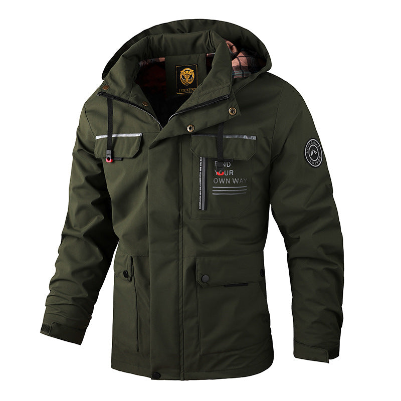 Men's Outdoor Windbreaker Hooded Jacket