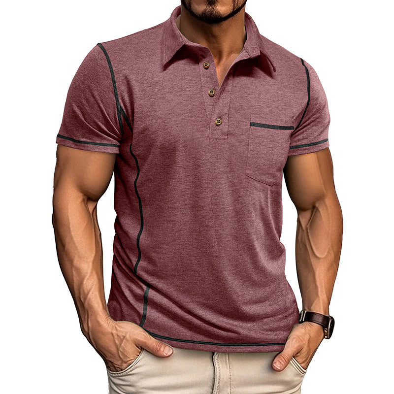 Men's Casual Slim Fit Cotton Blend Polo Shirt
