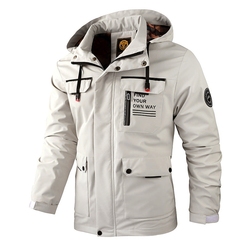 Men's Outdoor Windbreaker Hooded Jacket