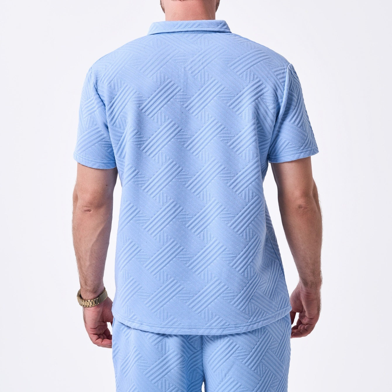 Men's 2 Pieces Outfits Summer Suit, Short Sleeve Tracksuit Polo Shirt & Shorts set