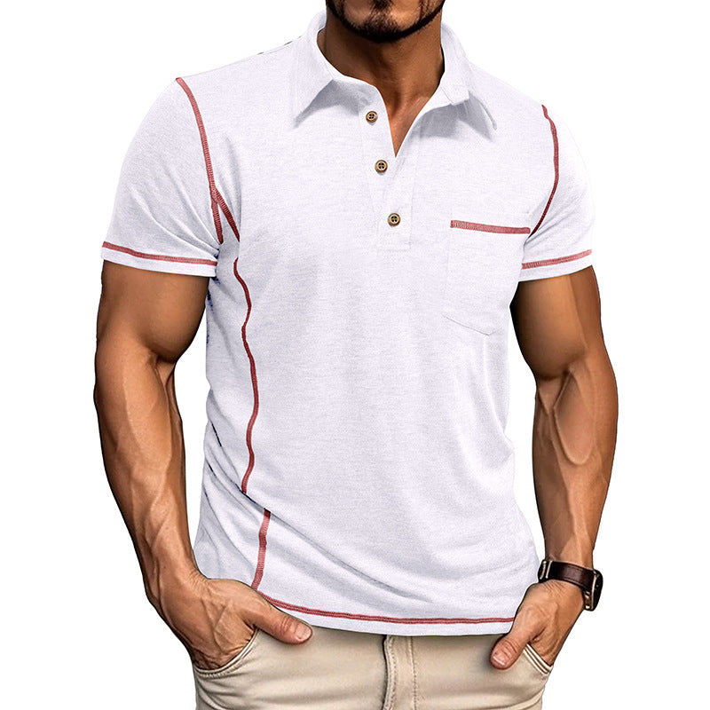 Men's Casual Slim Fit Cotton Blend Polo Shirt