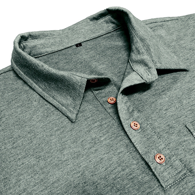 Men's Casual Slim Fit Cotton Blend Polo Shirt