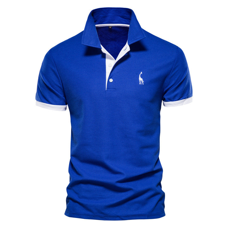 Men's Premium Cotton Blend Embroidered Polo Shirt