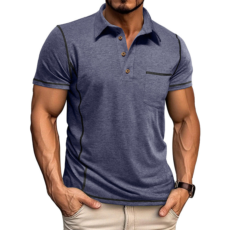 Men's Casual Slim Fit Cotton Blend Polo Shirt