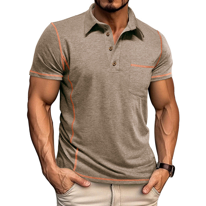 Men's Casual Slim Fit Cotton Blend Polo Shirt