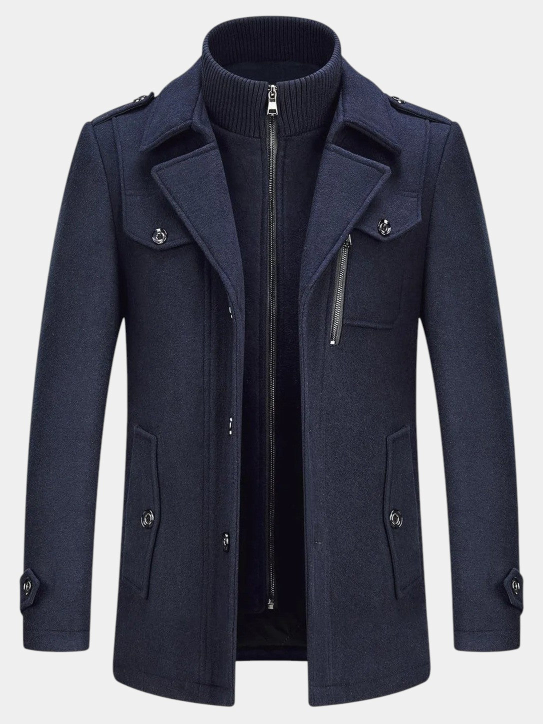 Ckesemen Double Layer Wool Coat