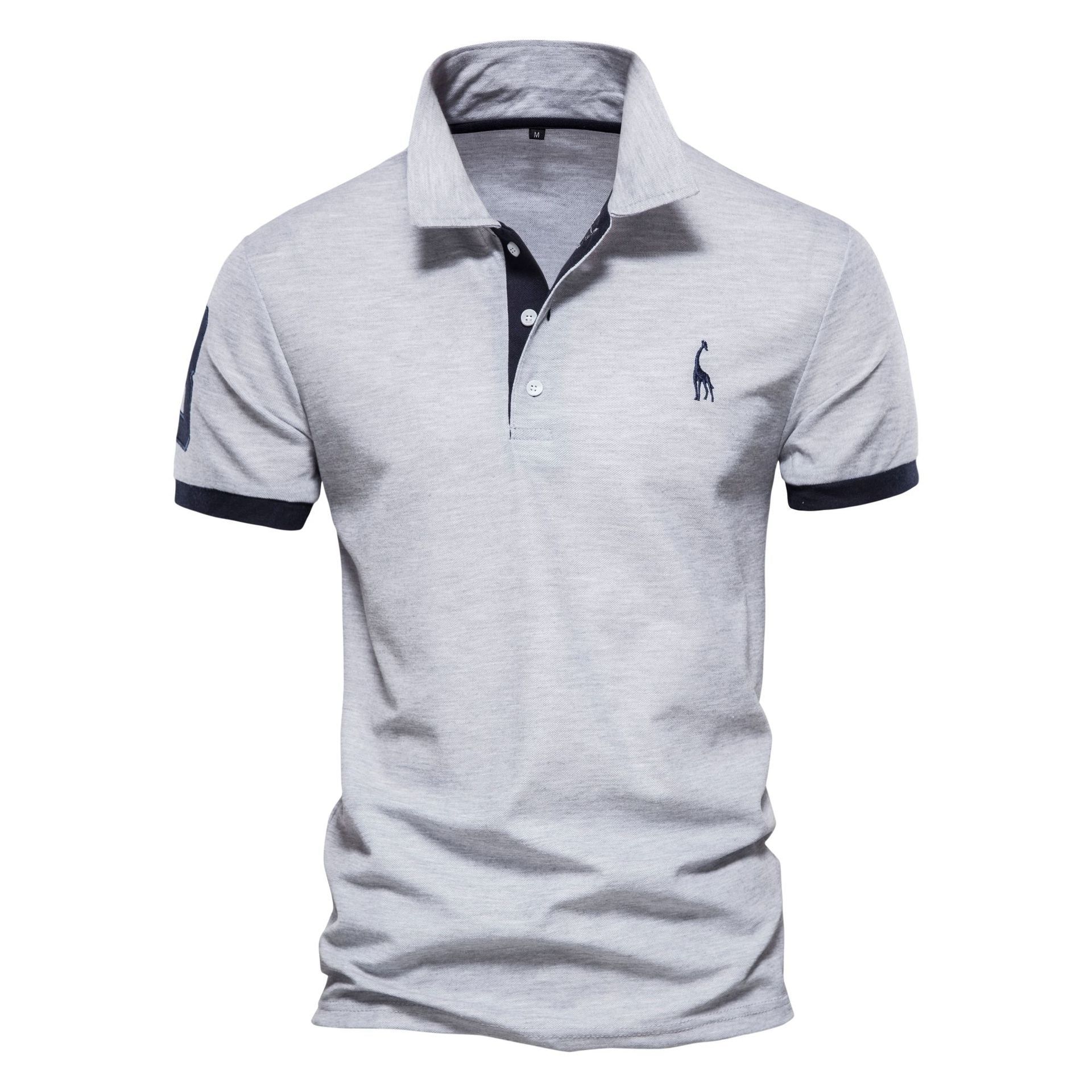 Men's Premium Cotton Blend Embroidered Polo Shirt