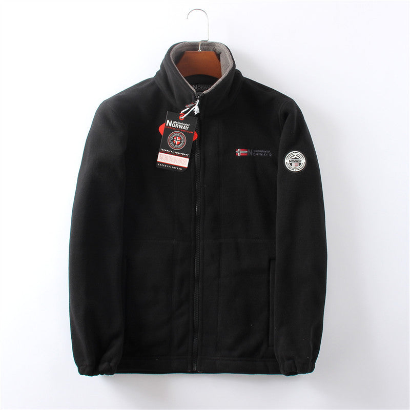 Norway Men's Thick Double-Layer Fleece Jacket