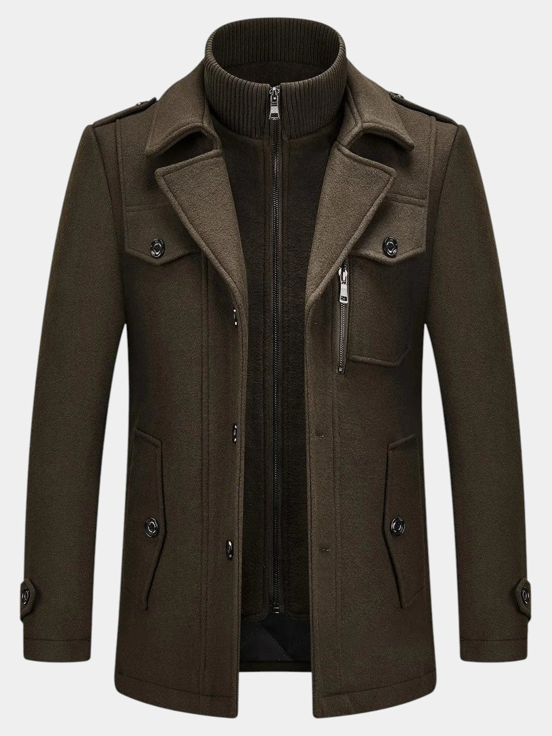 Ckesemen Double Layer Wool Coat