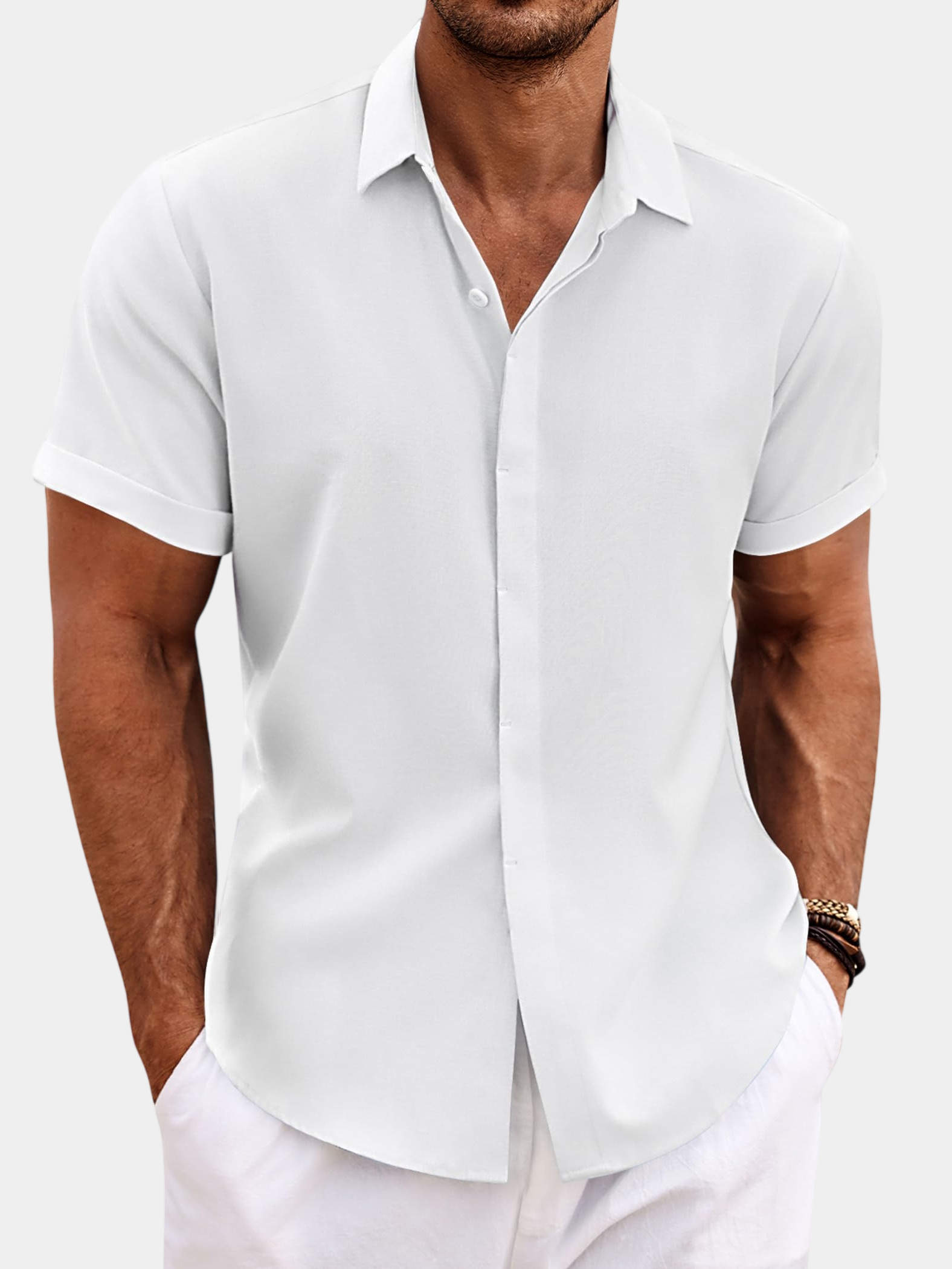 Lightweight Cotton Linen Short Sleeve Shirt