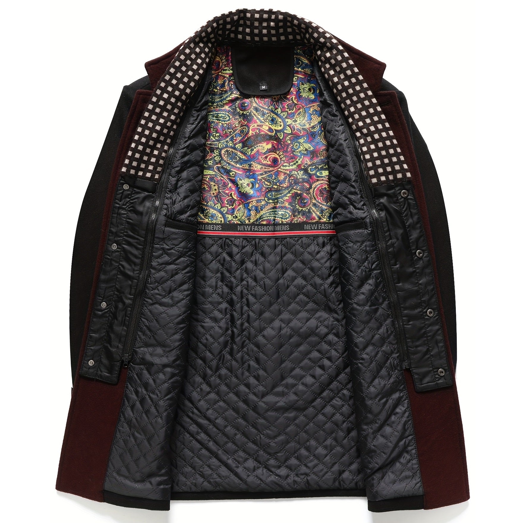 Men's Premium Thick Wool Coat With Detachable Scarf