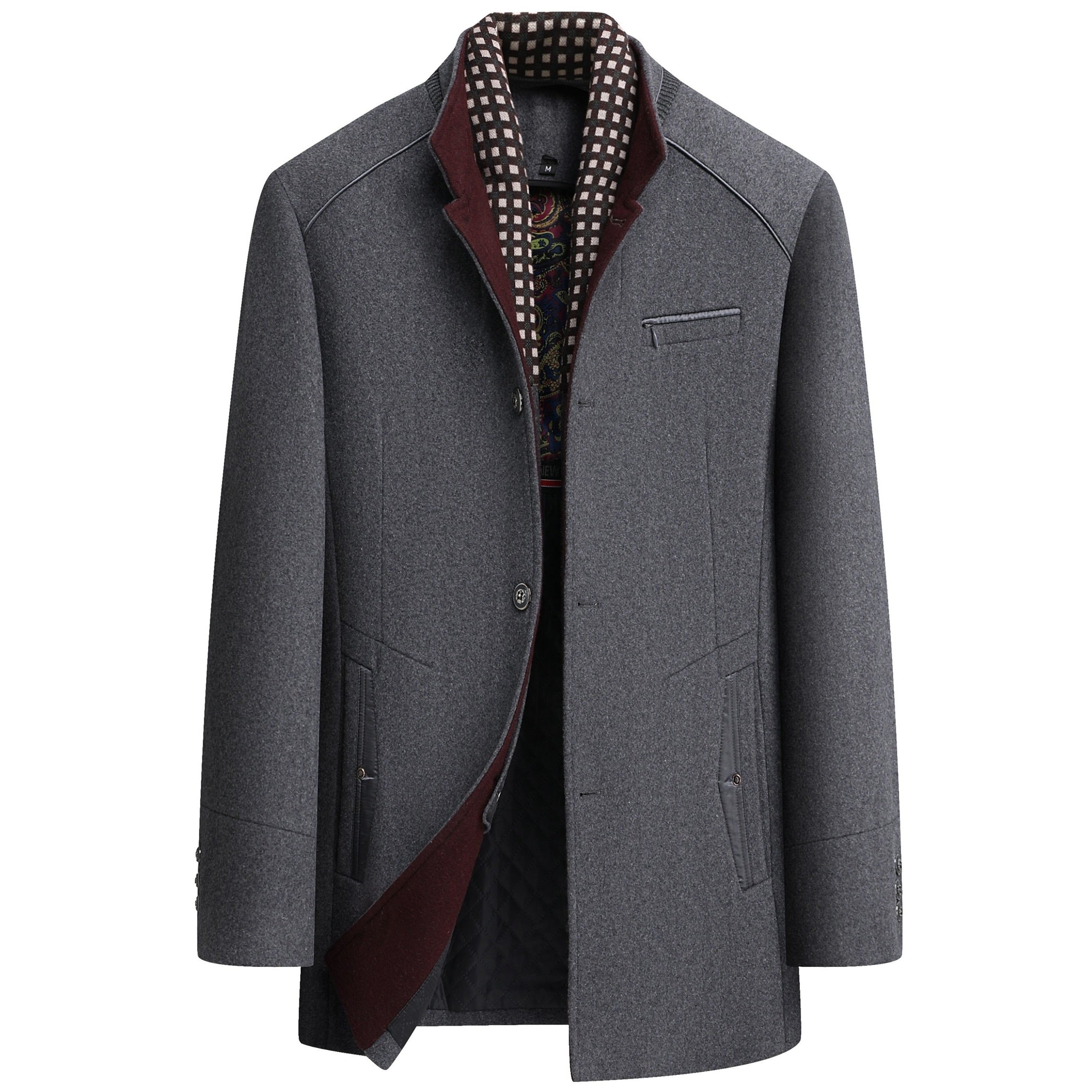 Men's Premium Thick Wool Coat With Detachable Scarf